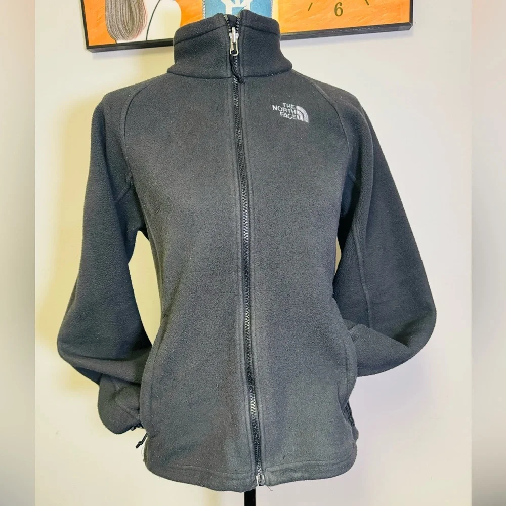 The North Face Black Soft Fleece Full Zip Up 2 Pocket Jacket Adult Size M